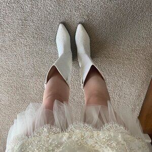 Betsey Johnson Dallas Ivory Boots - Pearl